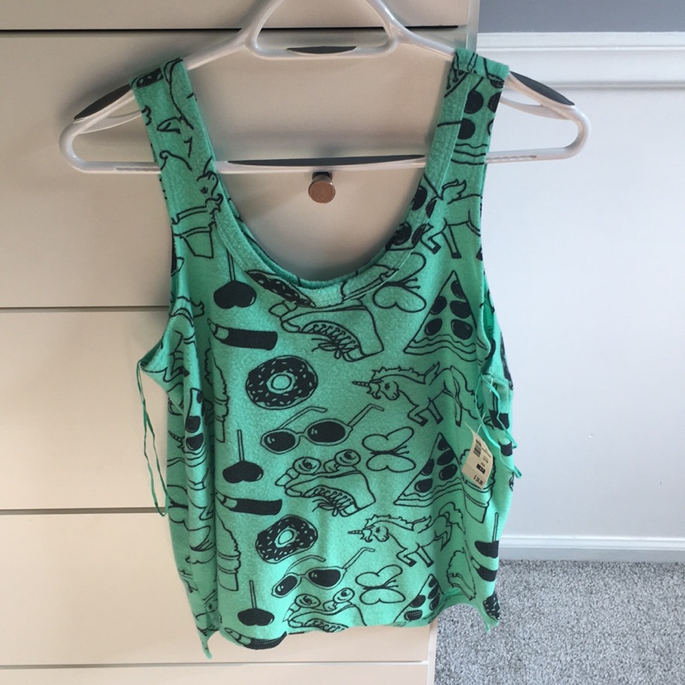 Green Graphic Tank